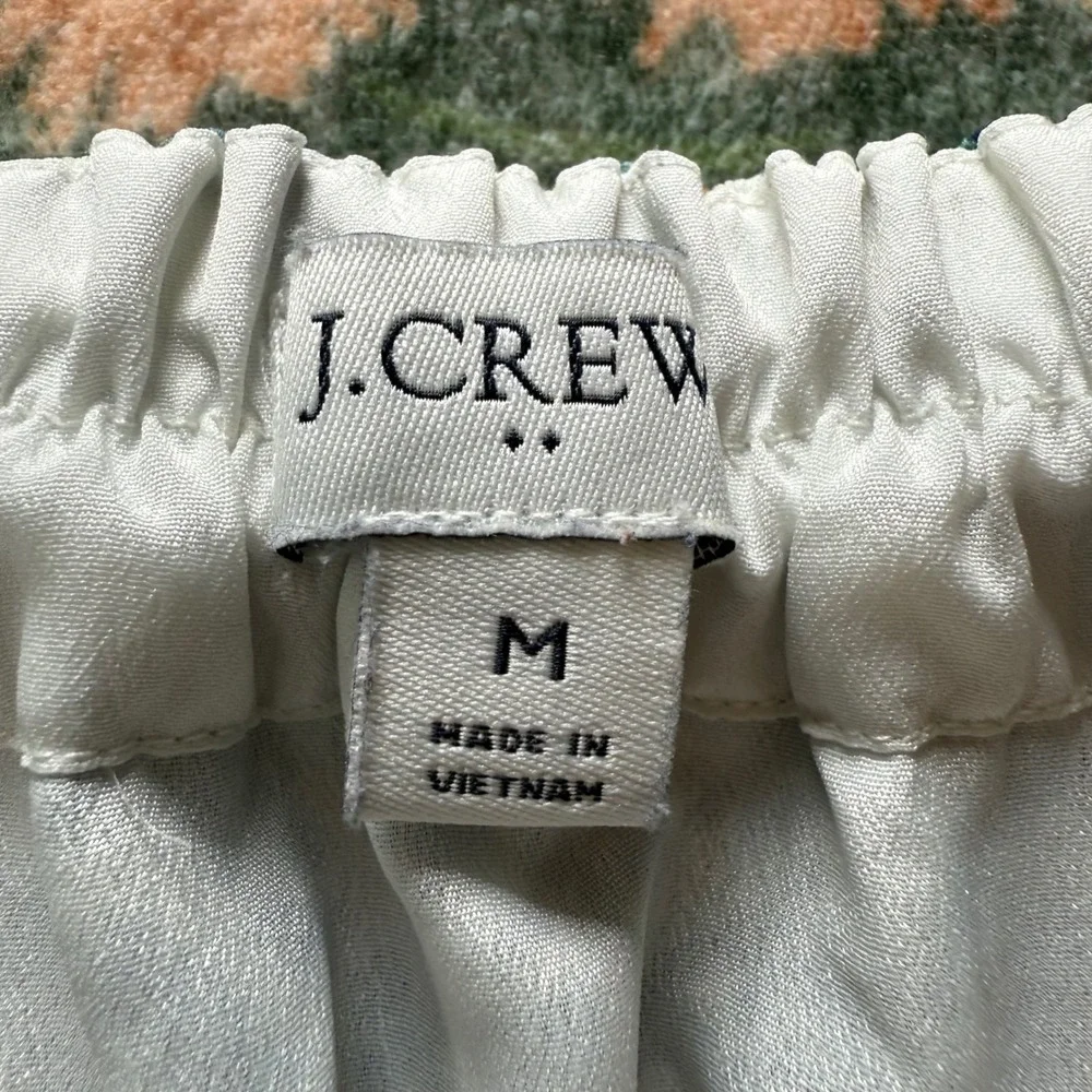 J.Crew Womens Paisley Floral Tiered Ruffle Mini Skirt Blue Orange Size M‎